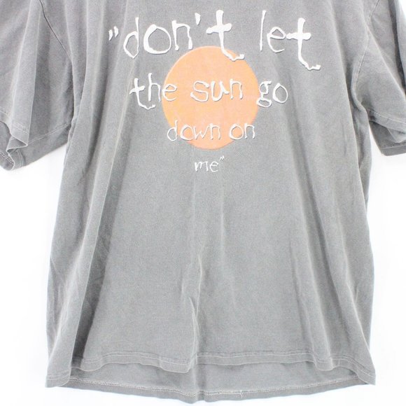 Vintage Authentic Pigment Shirt Mens Gray Short Sleeve Elton John Cotton Large L - Picture 4 of 8